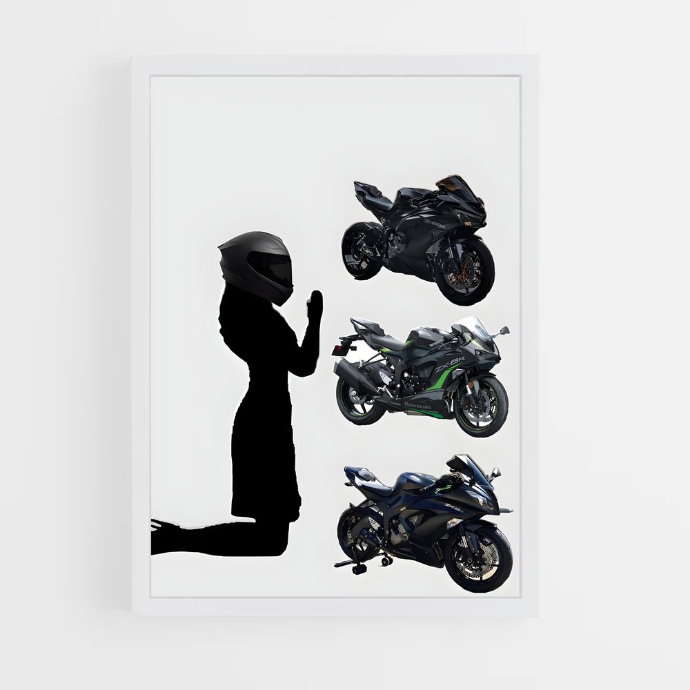 Poster Ninja en Noir (vue 3)